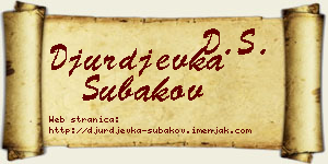 Đurđevka Subakov vizit kartica